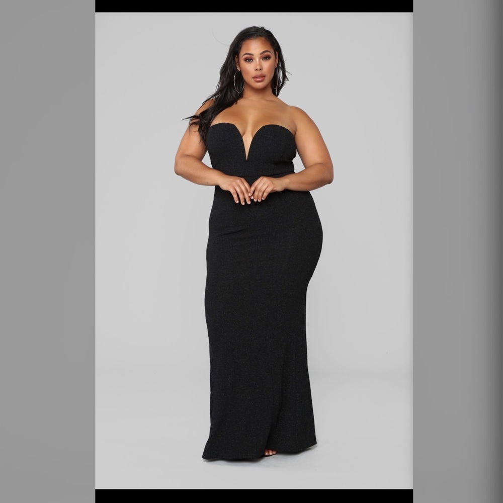 FashionNova Glitter Bomb Dress - Black